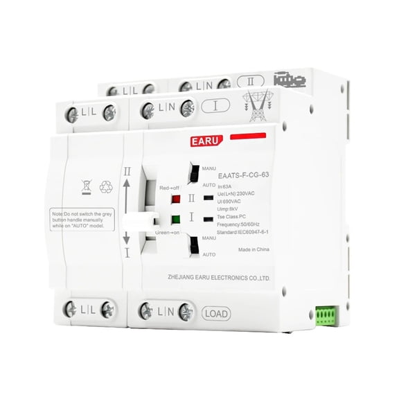 Din Rail Mounted Power Transfer Switches 4P 110V/220V Double Power Automatic Transfer Switches Electrical Selector Switches