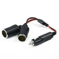 Double Power Dual Port Car Cigarette Lighter Socket Spiltter Plug Adapter Charger Splitter
