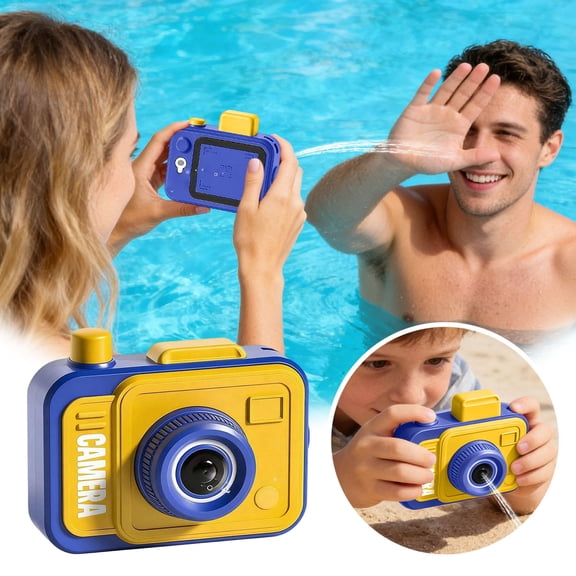 Double Prank Water Gun Reverse & Forward Camera Shaped Water Spray Toy Novelty Prank Game for Summer Parties, Beach, Pool & Outdoor Fun Use