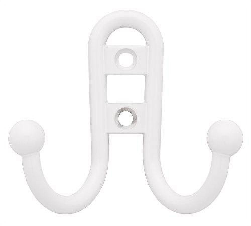 DoubleProng Robe Hook with Ball End, Available in Multiple Colors