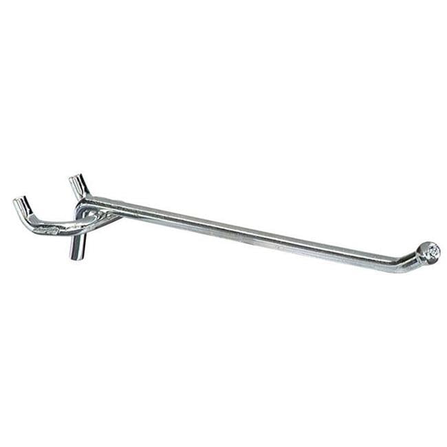 Double Prong Straight Pegboard Hook 8in.  - Pack of 100