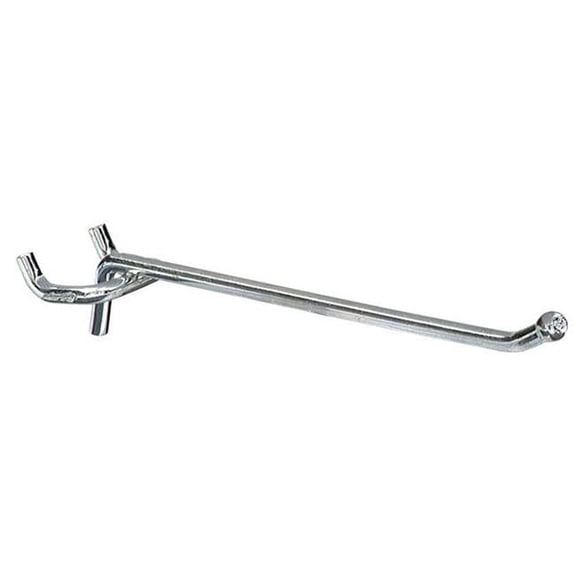 Double Prong Straight Pegboard Hook 8in. - Pack of 100