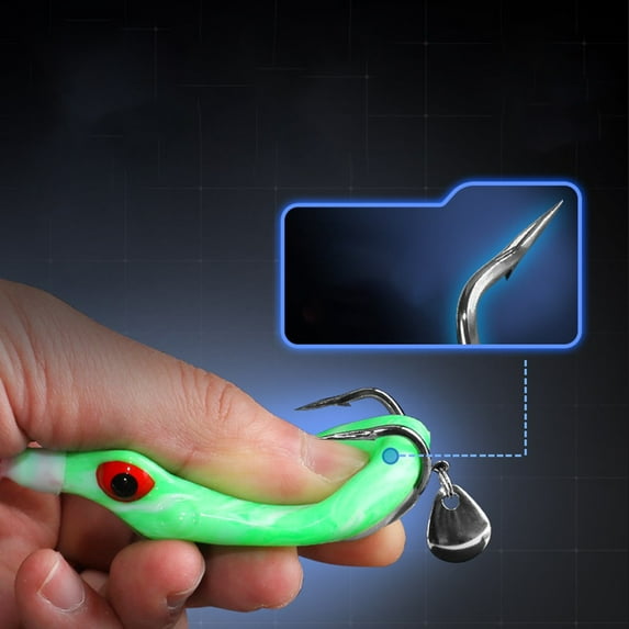 Double Propeller Frog Soft Baits Lure Topwater Ray Frog Artificial Baits