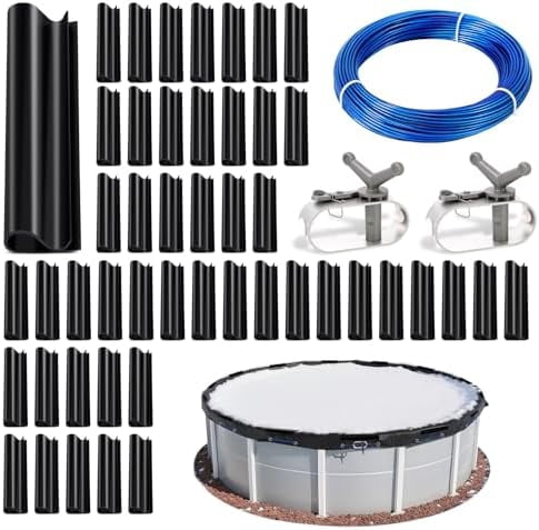 Pool Closure Chain Double-Protection Pool Closing Kit for Steel Wall Above Ground Swimming ...