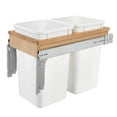 Double PullOut Trash Can for Under Kitchen 35 Quart 8.75