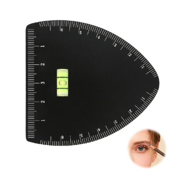 Double Purpose Brow Design Tool Ergonomic Brow Shaping Rulers with Clear Marking for Balanced Makeup Result