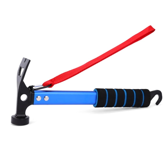 Double Purpose Camping Hammer Aluminum Handle Camping Hammer Stake Pullers Portable Outdoor Tent Nails Hammer