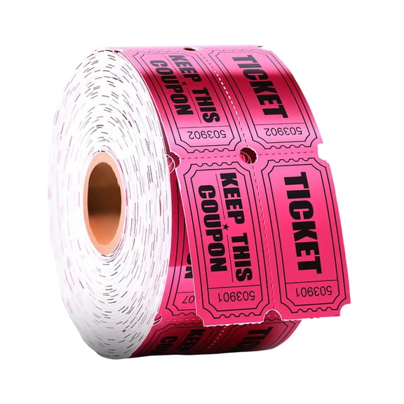 Double Raffle Ticket with Consecutive Serial Numbers for Events Entry and Prize Draws C