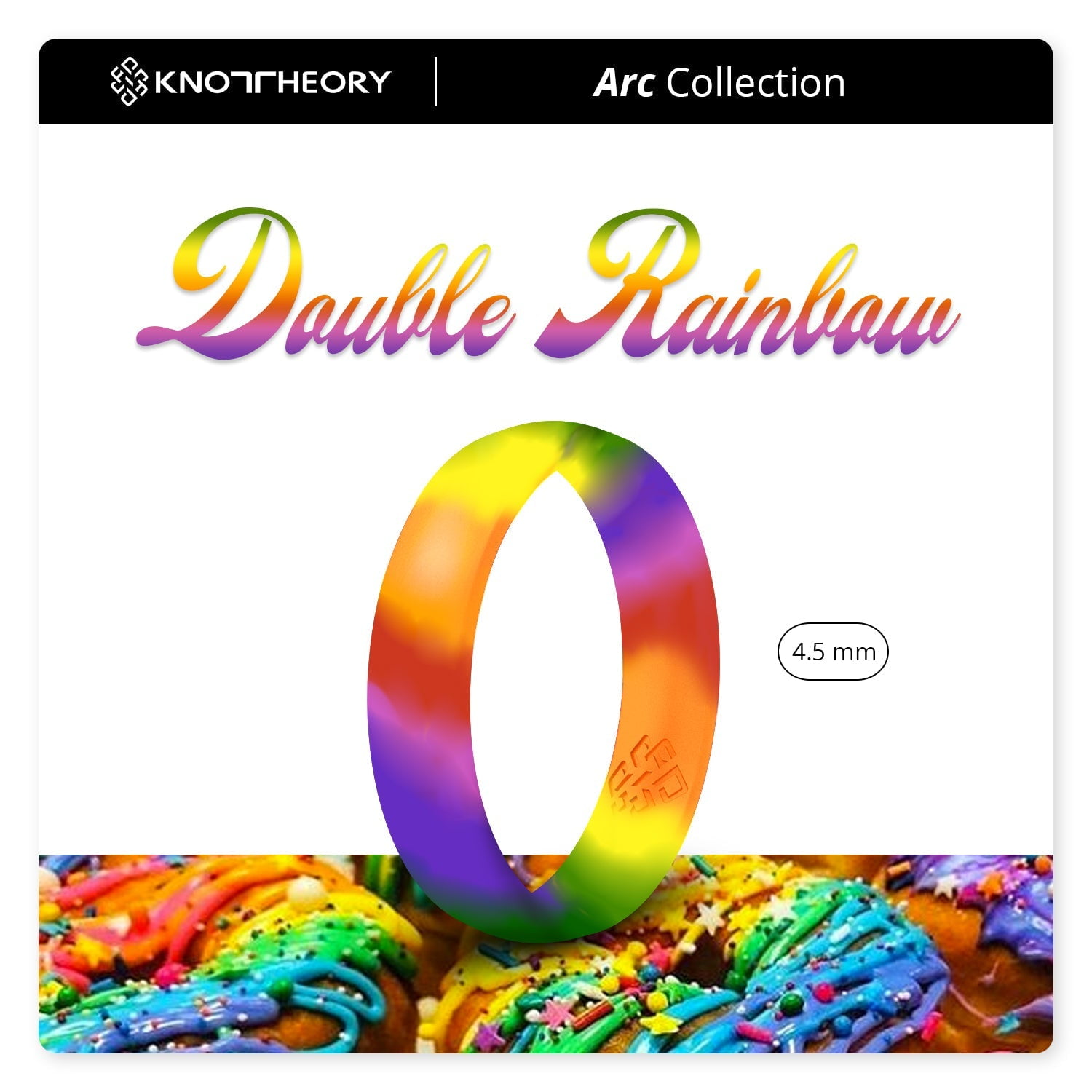 Rainbow silicone deals ring