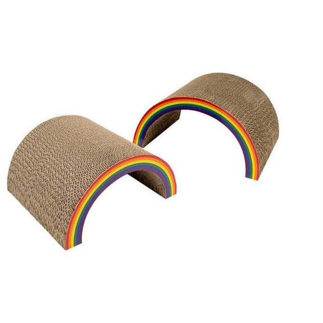 Boots & Barkley Double Rainbow Cat Scratching Toy Set 2 pcs