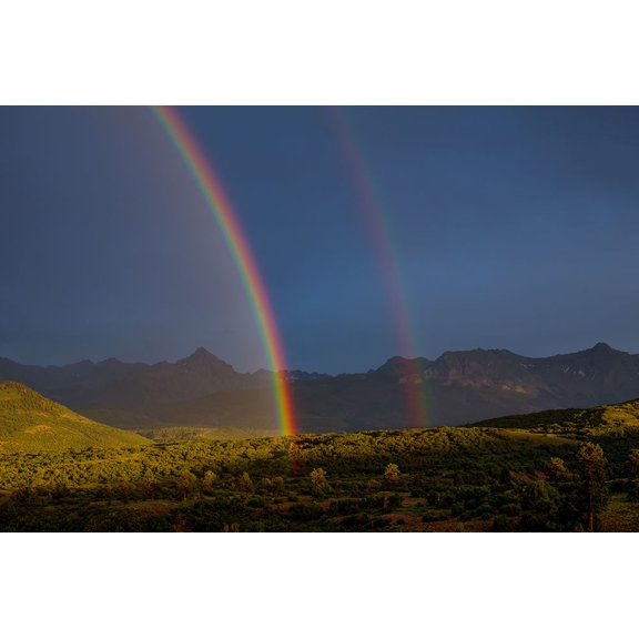Double Rainbow Over Mount Sneffels 1 Poster Print - Bill Sherrell (36 x 24)