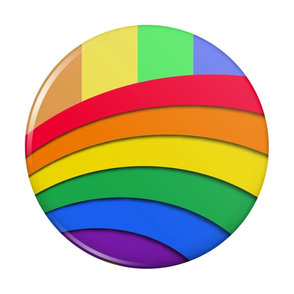 Double Rainbow Pride Arc Kitchen Refrigerator Locker Button Magnet