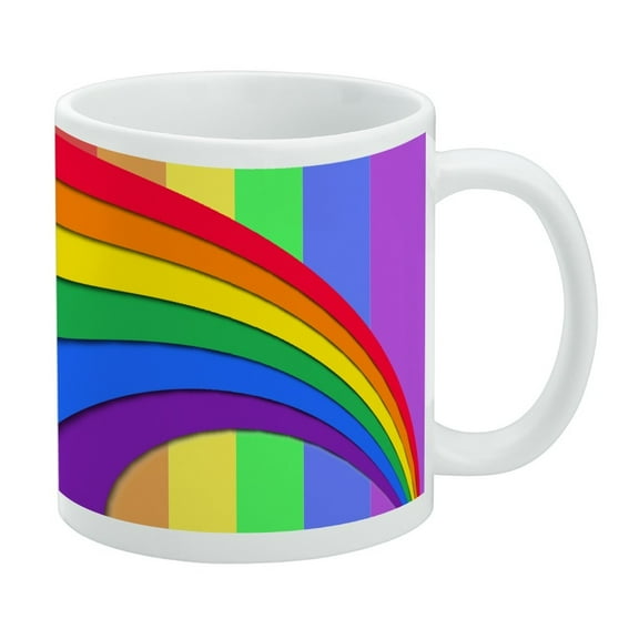 Double Rainbow Pride Arc White Mug