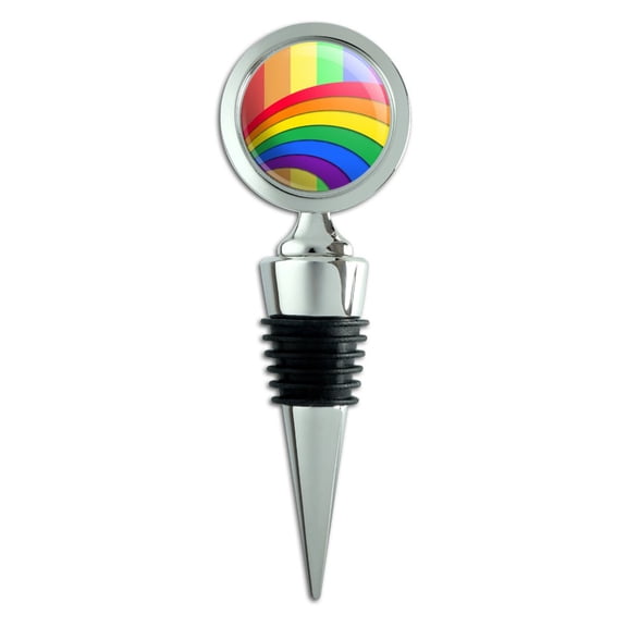Double Rainbow Pride Arc Wine Bottle Stopper