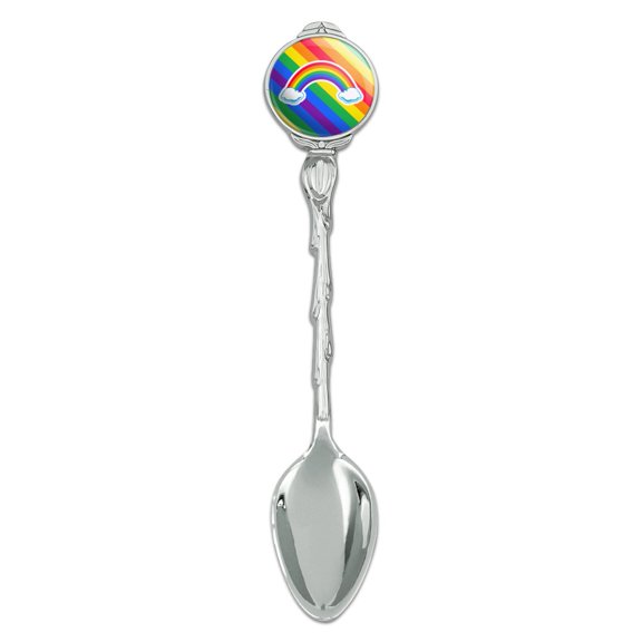 Double Rainbow with Clouds Novelty Collectible Demitasse Tea Coffee Spoon