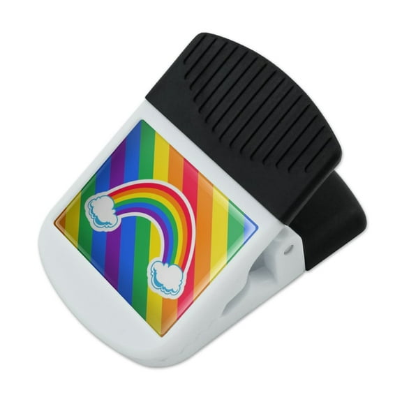 Double Rainbow with Clouds Refrigerator Fridge Magnet Magnetic Hanging Hook Note Snack Clip