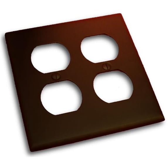Double Receptacle Outlet Switch Plate, Venetian Bronze