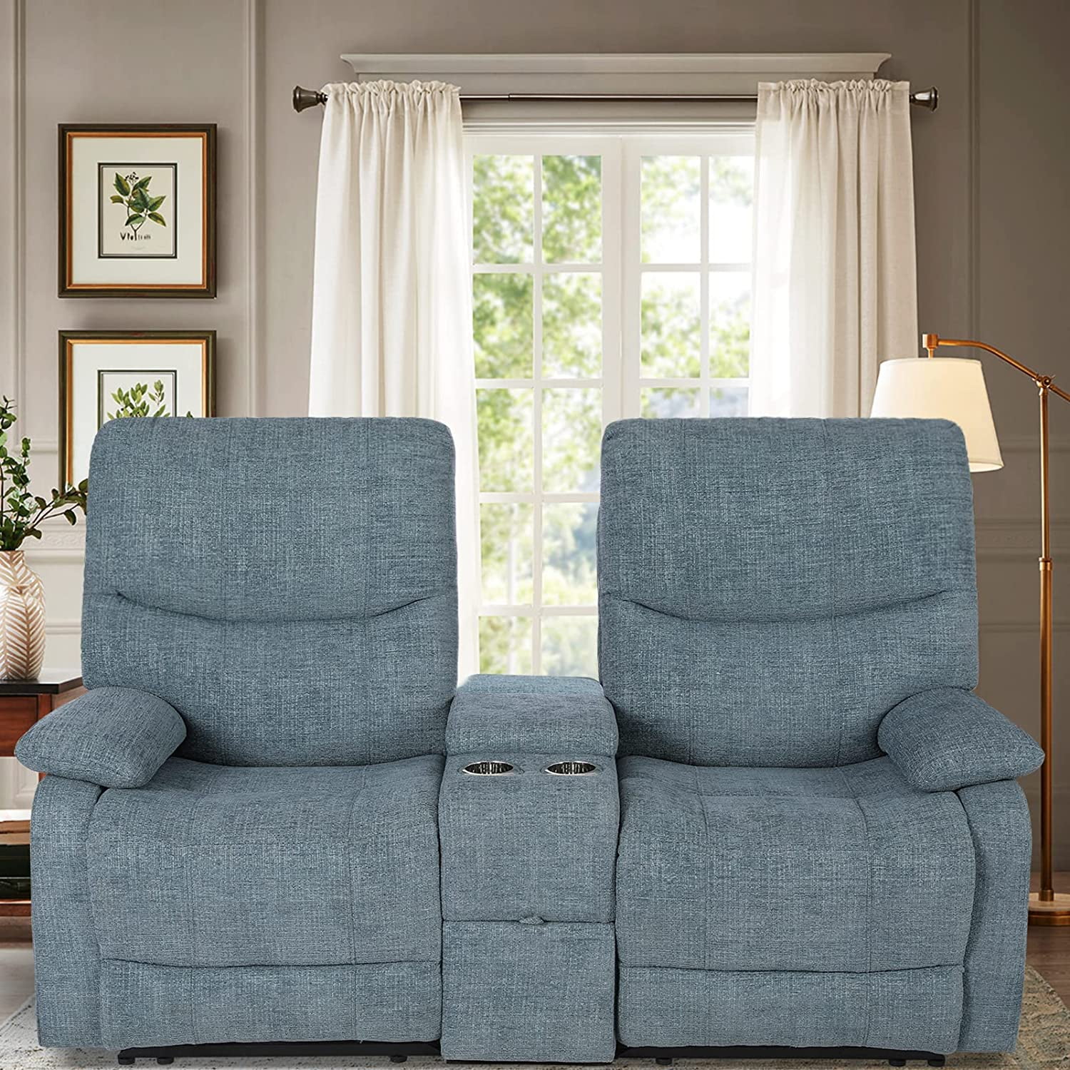 Double Reclining Loveseat Fabric Home