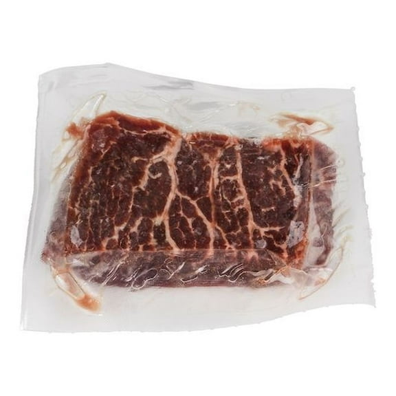 Double Red Provisions 6 Ounce Seasoned Flat Iron Steak Choice, 4.5 Pound -- 6 per case.