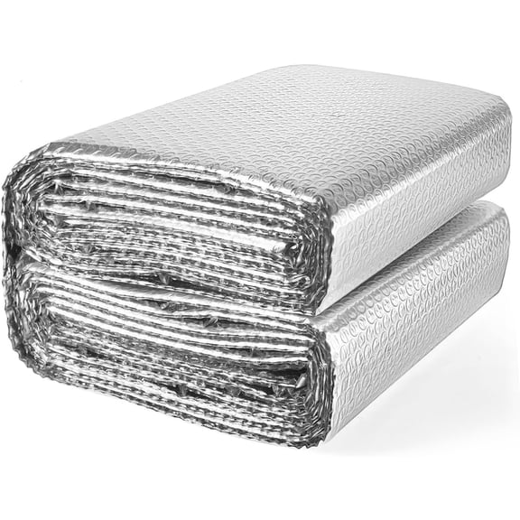 Double Reflective Insulation 48 in X 20 FT RV Window Insulation for Summer Heat Reflective Window Film for Roof, Car, Garage Doors