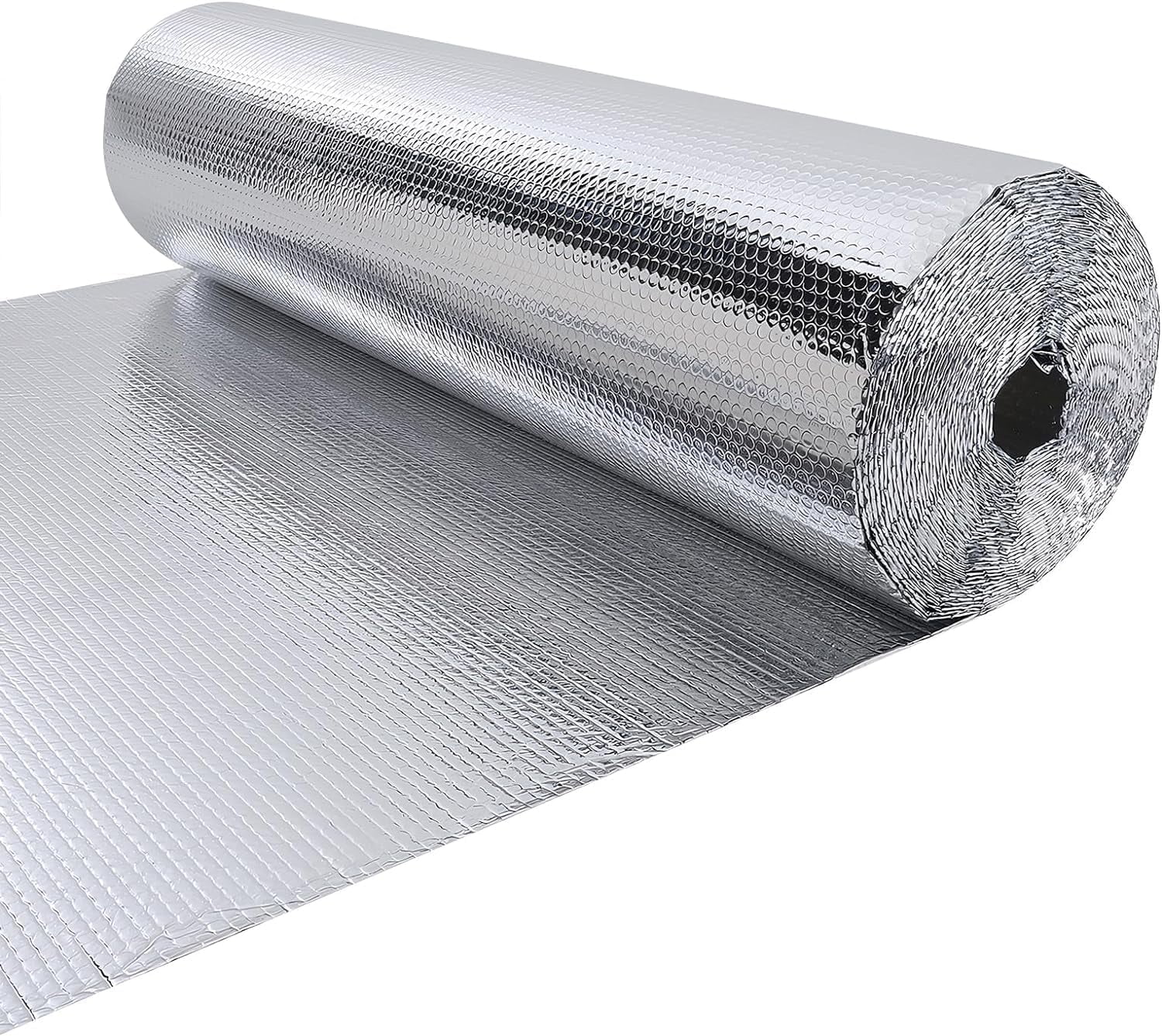 Double Reflective Insulation Roll, RV Window Insulation for Summer Bubble Reflective Foil Insulation Aluminum Foil Thermal Insulation Foam for Windows, Roof, RV, Car