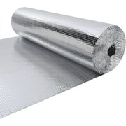 Double Reflective Insulation Roll, 23.7" X10' Dinosam Double-Sided Aluminum Bubble Insulation Roll, Rv Window and Window Insulation for Winter and Summer, Garage Door, Roof, Car