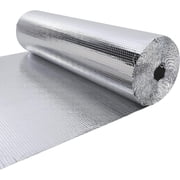 Double Reflective Insulation Roll, 23.7 X10 Dinosam Double-Sided Aluminum Bubble Insulation Roll, Rv Window and Window Insulation for Winter and Summer, Garage Door, Roof, Car