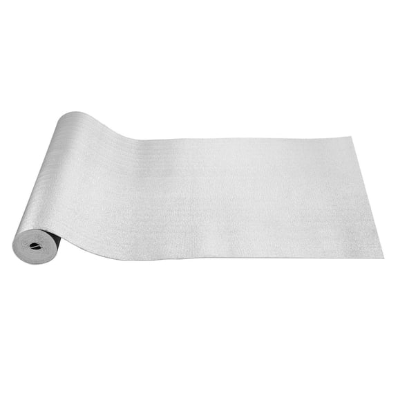 Double Reflective Insulation Roll - 48" x 10ft Radiant Barrier, 1/8" Foam Core - Thermal Insulation for Attic, Walls, Garage
