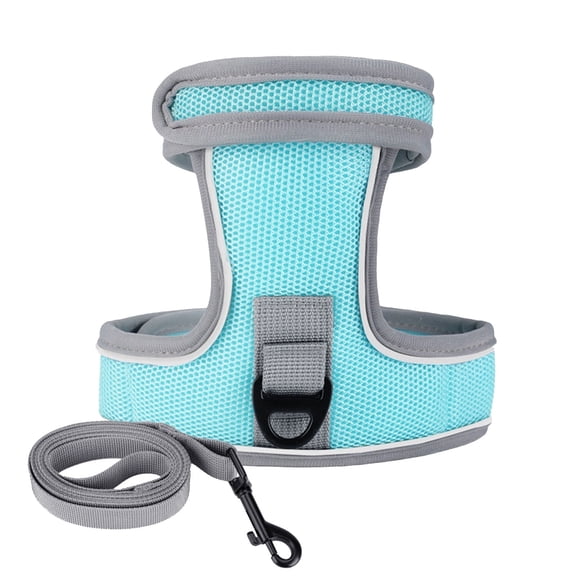 Double Reinforced Breakaway Cat Leash with Reflective and Breathable Comfort for Secure Outdoor Adventures