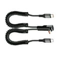 thumbnail image 1 of Double Retractables Spring Charging Cable USB A & Type C Cable for Car Use, 1 of 11