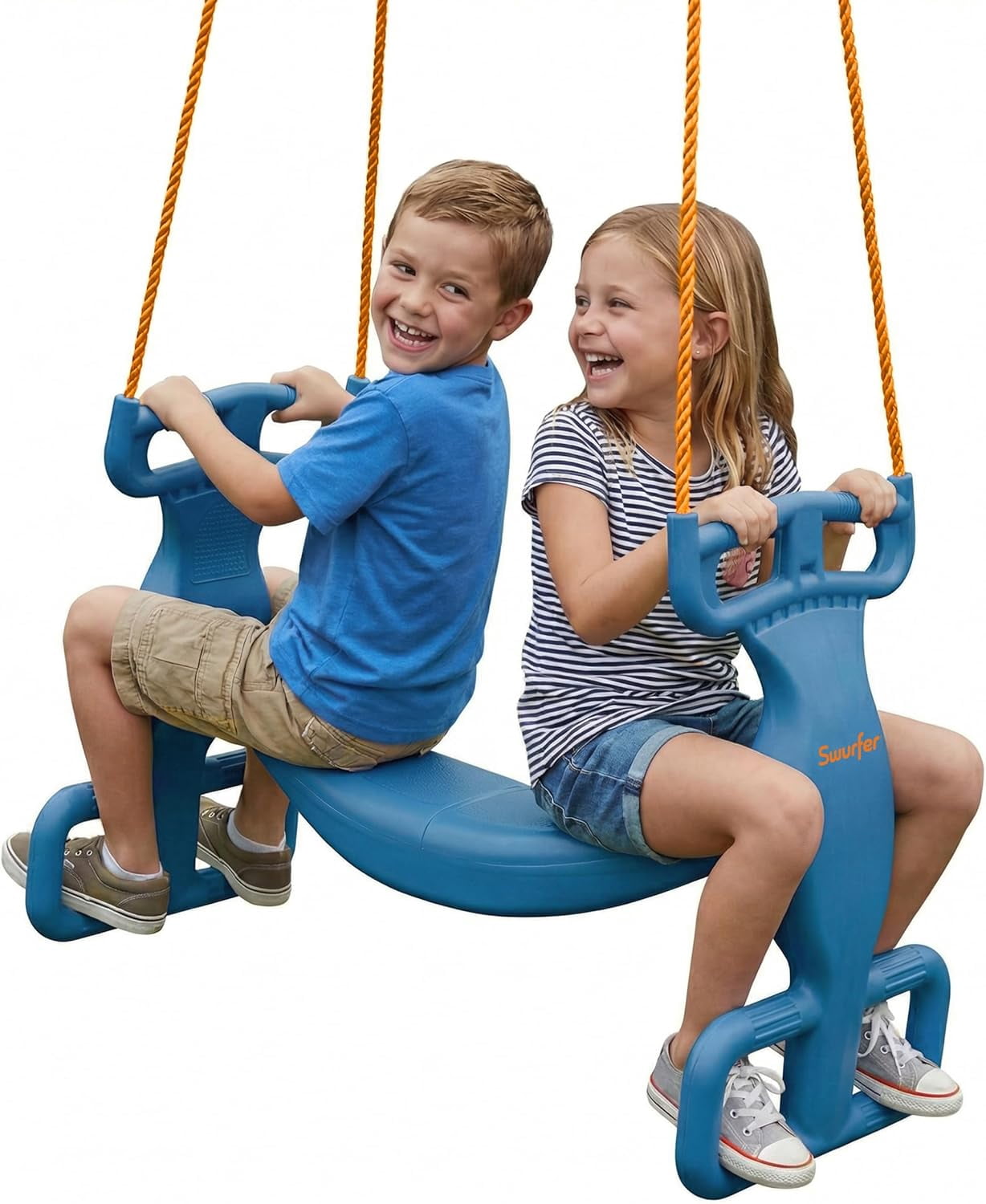 Double Rider Glider Swing Blue/Orange