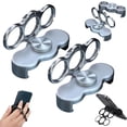 thumbnail image 1 of Double-Ring Three-Finger Back Clip Holder, 360° Rotation Secure Three-Finger Back Clip Kickstand, Mobile Grip Multipurpose Foldable Phone Grip Holder, 1 of 8