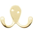 thumbnail image 1 of Double Robe Hook, 2-1/8" High, 1" Projection, Polished Brass by Stone Harbor Hardware, 1 of 21