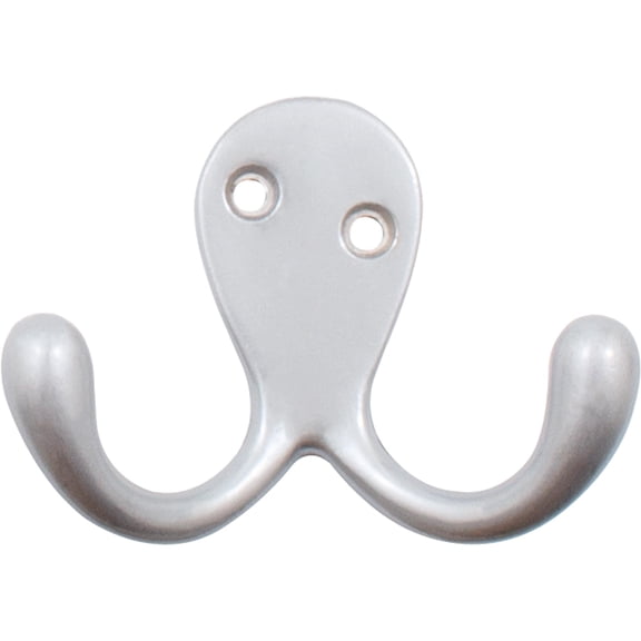 Double Robe Hook, 2-1/8" High, 1" Projection, Satin Chrome by Stone Harbor Hardware
