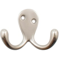Double Robe Hook, 2-1/8" High, 1" Projection, Satin Nickel by Stone Harbor Hardware