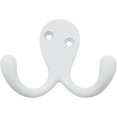 thumbnail image 1 of Double Robe Hook, 2-1/8" High, 1" Projection, White by Stone Harbor Hardware, 1 of 1
