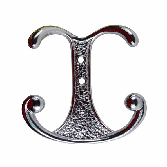 Double Robe Hook Chrome Solid Brass | Renovator's Supply