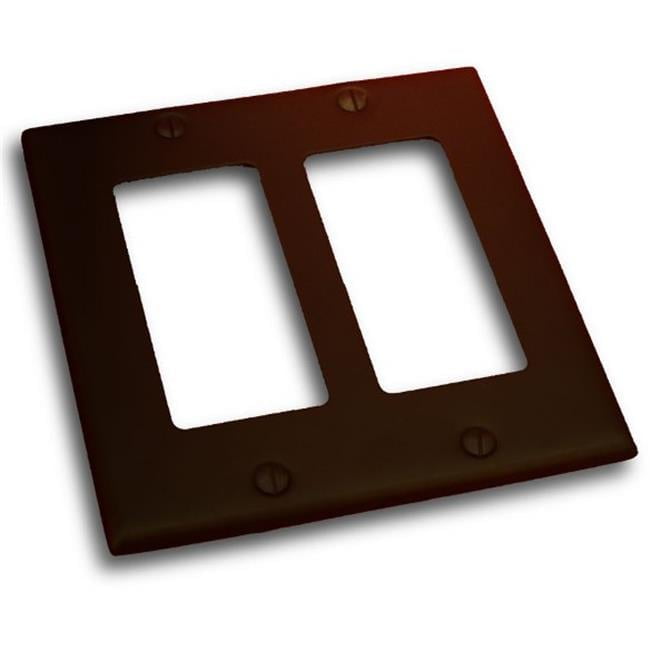 Century Aged Bronze 2-Gang Metal Rocker Wall Plate