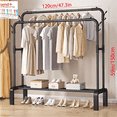 Double Rod Clothing Rack With Bottom Shelf, Heavy Duty Garment ...