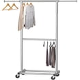 thumbnail image 1 of Double Rod Garment Rack, Grey, 1 of 4