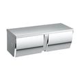 thumbnail image 1 of Double Roll Toilet Paper Holder Stainless Steel Wall Mounted Bathroom Tissue Dispenser with Shelf Waterproof Space-Saving Side by Side Design for Extra Storage Silver, 1 of 7