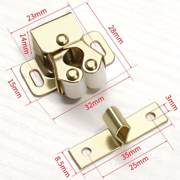 Double Roller Catch Cupboard Cabinet Door Close Latch Gripper Lock Caravan Boat