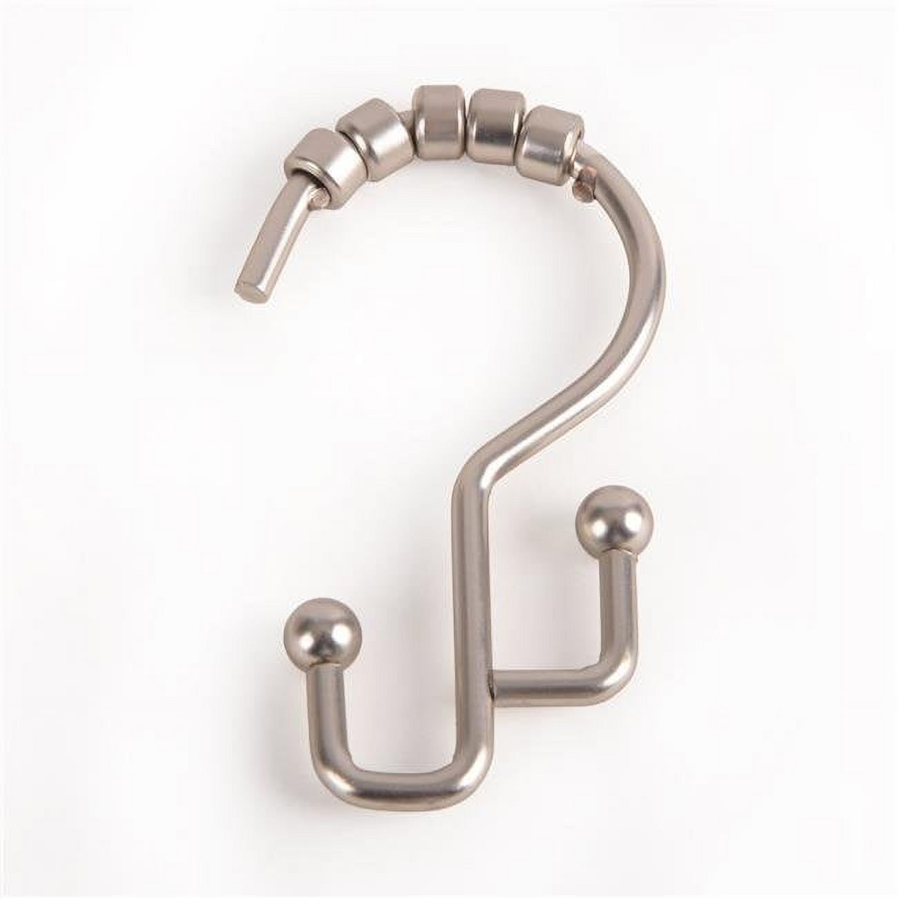 Double Roller Shower Hook Brushed Nickel