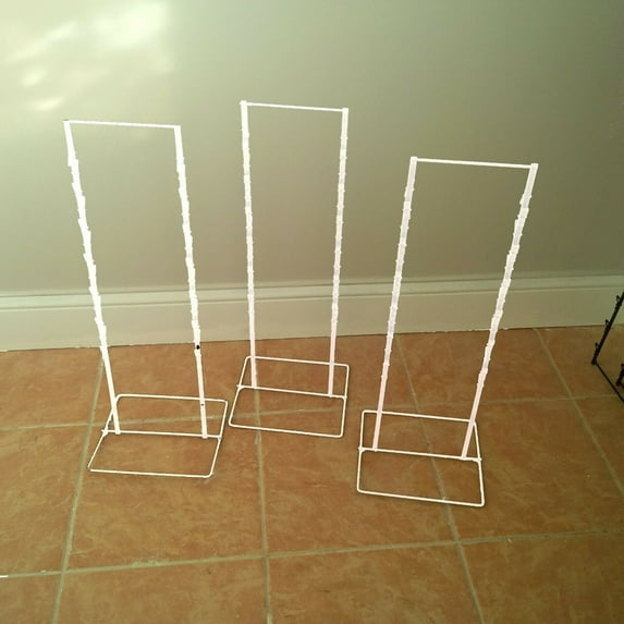 Double Round Strip Potato Chip Counter Display Racks in White - Case of 3