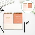 thumbnail image 1 of Double-Row Desk Calendar 2026 Monthly Calendar with Motivational Quotes - (Jan 2026-Dec 2026), Twin-Wire Binding, for Home/Office, White, 1 of 5
