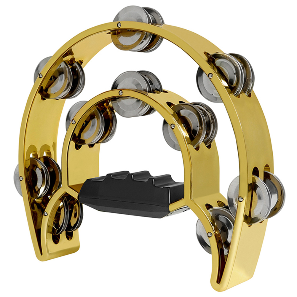 Double Row Rattle Tambourine Party Metal Abs Children Music Toys