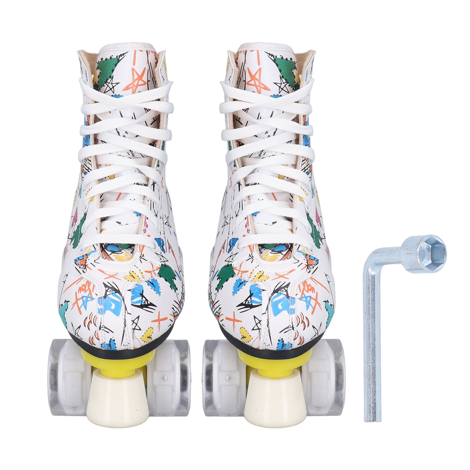 Double Row Roller Skates, Quickly Dissipate Heat Comfortable White