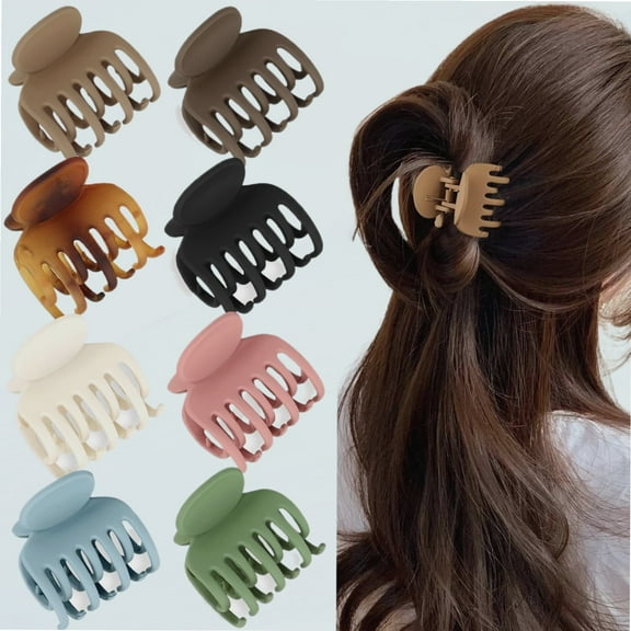 Double Row Teeth Small Hair Clips 1.6 Inch for Fine/Medium Fine Hair, Jaw Clamps Anti-Slip Clips Short Hair Half-updo Hair Accessories for Women and Girls (Multicolor)