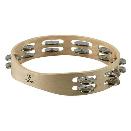 Double Row Wooden Tambourine