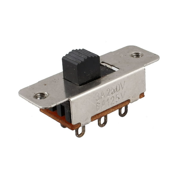 Double Rows 6 Pins 2 Position SPDT PCB Panel Mount Slide Switch
